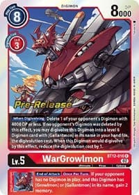 WarGrowlmon - Across Time Pre-Release Cards - Digimon Card Game card