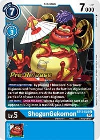 ShogunGekomon - Across Time Pre-Release Cards - Digimon Card Game card