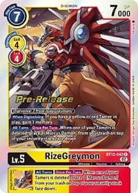 RizeGreymon - Across Time Pre-Release Cards - Digimon Card Game card