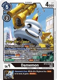 Damemon - Across Time Pre-Release Cards - Digimon Card Game card