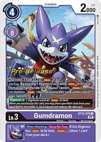 Gumdramon - Across Time Pre-Release Cards - Digimon Card Game card
