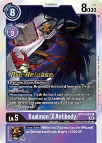 Baalmon (X Antibody) - Across Time Pre-Release Cards - Digimon Card Game card