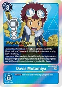 Davis Motomiya - Across Time Pre-Release Cards - Digimon Card Game card