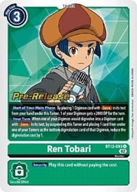 Ren Tobari - Across Time Pre-Release Cards - Digimon Card Game card