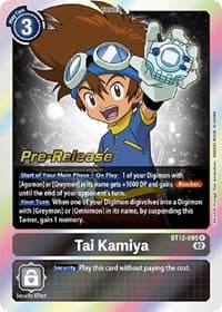Tai Kamiya - Across Time Pre-Release Cards - Digimon Card Game card