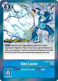 Vee Laser - Across Time Pre-Release Cards - Digimon Card Game card