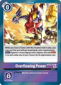 Overflowing Power - Across Time Pre-Release Cards - Digimon Card Game card