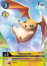 Patamon - ST3-04 (Official Tournament Pack Vol.9) - Starter Deck 03: Heaven's Yellow - Digimon Card Game card