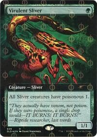 Virulent Sliver (Extended Art) (Step-and-Compleat Foil) - Secret Lair Drop Series - Magic: The Gathering card