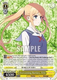 Overcoming Barriers, Eriri (SR) - Saekano How to Raise a Boring Girlfriend. flat - Weiss Schwarz card