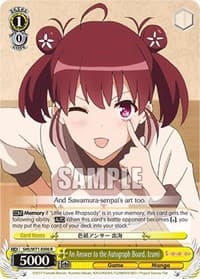 An Answer to the Autograph Board, Izumi - Saekano How to Raise a Boring Girlfriend. flat - Weiss Schwarz card