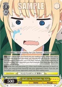 Shift in Attitude, Eriri - Saekano How to Raise a Boring Girlfriend. flat - Weiss Schwarz card