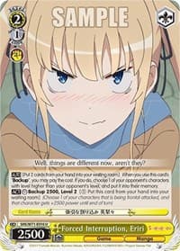 Forced Interruption, Eriri - Saekano How to Raise a Boring Girlfriend. flat - Weiss Schwarz card
