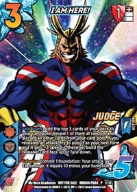 I AM HERE! (Plus Ultra Pack 4 Judge) - UniVersus: My Hero Academia Promo Cards - UniVersus card