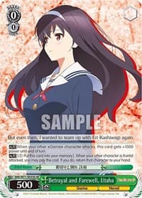 Betrayal and Farewell, Utaha (SR) - Saekano How to Raise a Boring Girlfriend. flat - Weiss Schwarz card