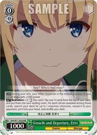 Growth and Departure, Eriri - Saekano How to Raise a Boring Girlfriend. flat - Weiss Schwarz card