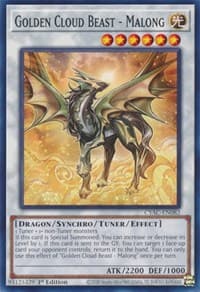 Golden Cloud Beast - Malong - Cyberstorm Access - YuGiOh card