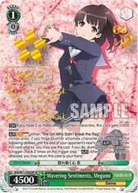 Wavering Sentiments, Megumi (SP) - Saekano How to Raise a Boring Girlfriend. flat - Weiss Schwarz card