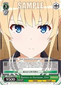 Barriers to Overcome, Eriri - Saekano How to Raise a Boring Girlfriend. flat - Weiss Schwarz card