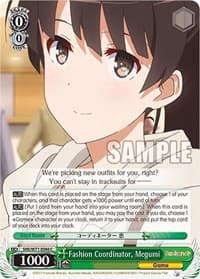 Fashion Coordinator, Megumi - Saekano How to Raise a Boring Girlfriend. flat - Weiss Schwarz card