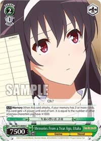 Memories From a Year Ago, Utaha - Saekano How to Raise a Boring Girlfriend. flat - Weiss Schwarz card