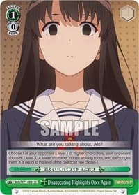 Disappearing Highlights Once Again - Saekano How to Raise a Boring Girlfriend. flat - Weiss Schwarz card