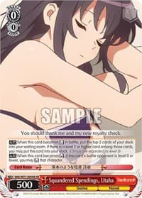 Squandered Spendings, Utaha (SR) - Saekano How to Raise a Boring Girlfriend. flat - Weiss Schwarz card