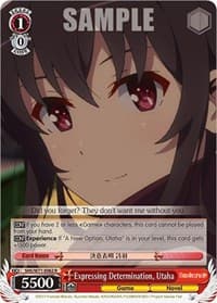 Expressing Determination, Utaha - Saekano How to Raise a Boring Girlfriend. flat - Weiss Schwarz card