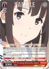 Developing Relationship, Megumi - Saekano How to Raise a Boring Girlfriend. flat - Weiss Schwarz card