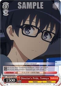 Director's Pride, Tomoya - Saekano How to Raise a Boring Girlfriend. flat - Weiss Schwarz card