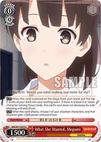 What She Wanted, Megumi - Saekano How to Raise a Boring Girlfriend. flat - Weiss Schwarz card