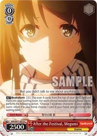 After the Festival, Megumi - Saekano How to Raise a Boring Girlfriend. flat - Weiss Schwarz card
