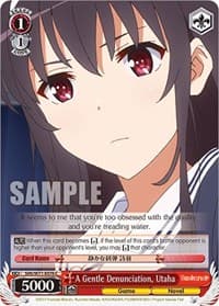 A Gentle Denunciation, Utaha - Saekano How to Raise a Boring Girlfriend. flat - Weiss Schwarz card