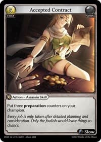 Accepted Contract - Dawn of Ashes 1st Edition - Grand Archive TCG card