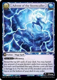 Advent of the Stormcaller - Dawn of Ashes 1st Edition - Grand Archive TCG card