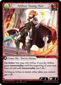 Arthur, Young Heir - Dawn of Ashes 1st Edition - Grand Archive TCG card