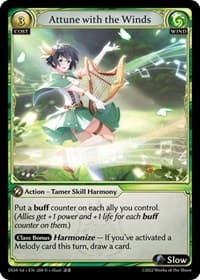 Attune with the Winds - Dawn of Ashes 1st Edition - Grand Archive TCG card