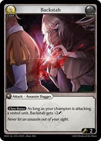 Backstab - Dawn of Ashes 1st Edition - Grand Archive TCG card