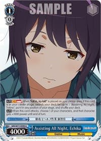 Assisting All Night, Echiko - Saekano How to Raise a Boring Girlfriend. flat - Weiss Schwarz card