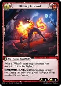 Blazing Direwolf - Dawn of Ashes 1st Edition - Grand Archive TCG card
