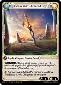 Carnwennan, Shrouded Edge - Dawn of Ashes 1st Edition - Grand Archive TCG card