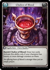Chalice of Blood - Dawn of Ashes 1st Edition - Grand Archive TCG card