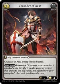 Crusader of Aesa - Dawn of Ashes 1st Edition - Grand Archive TCG card