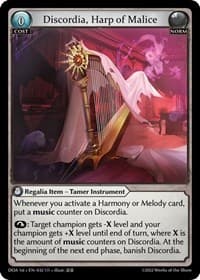 Discordia, Harp of Malice - Dawn of Ashes 1st Edition - Grand Archive TCG card