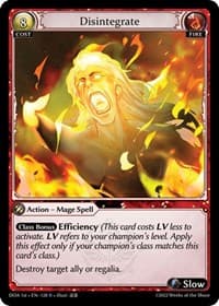 Disintegrate - Dawn of Ashes 1st Edition - Grand Archive TCG card