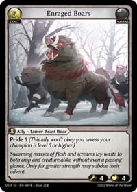 Enraged Boars - Dawn of Ashes 1st Edition - Grand Archive TCG card