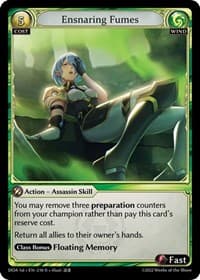 Ensnaring Fumes - Dawn of Ashes 1st Edition - Grand Archive TCG card