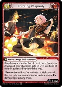 Erupting Rhapsody - Dawn of Ashes 1st Edition - Grand Archive TCG card
