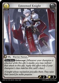 Esteemed Knight - Dawn of Ashes 1st Edition - Grand Archive TCG card