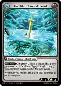 Excalibur, Cursed Sword - Dawn of Ashes 1st Edition - Grand Archive TCG card